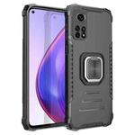 For Xiaomi Mi 10T Pro 5G / 10T 5G Fierce Warrior Series Armor All-inclusive Shockproof Aluminum Alloy + TPU Protective Case with Ring Holder(Black)