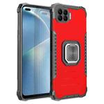 For OPPO Reno4 F Fierce Warrior Series Armor All-inclusive Shockproof Aluminum Alloy + TPU Protective Case with Ring Holder(Red)