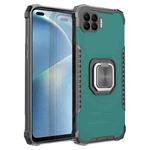For OPPO Reno4 F Fierce Warrior Series Armor All-inclusive Shockproof Aluminum Alloy + TPU Protective Case with Ring Holder(Green)