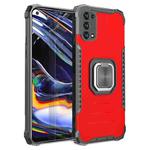 For OPPO Realme 7 Pro Fierce Warrior Series Armor All-inclusive Shockproof Aluminum Alloy + TPU Protective Case with Ring Holder(Red)