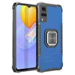 For vivo Y51(2020) / Y31 Fierce Warrior Series Armor All-inclusive Shockproof Aluminum Alloy + TPU Protective Case with Ring Holder(Blue)