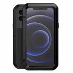 For iPhone 12 mini LOVE MEI Metal Shockproof Life Waterproof Dustproof Protective Case (Black)