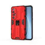 For Xiaomi Mi 10S Supersonic PC + TPU Shock-proof Protective Case with Holder(Red)