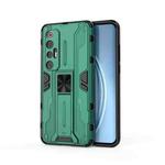 For Xiaomi Mi 10S Supersonic PC + TPU Shock-proof Protective Case with Holder(Green)