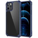 For iPhone 12 / 12 Pro Shockproof Glossy Acrylic + TPU Protective Case(Blue)