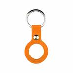 Liquid Silicone Shockproof Protective Cover Soft Case with Keychain Ring For AirTag(Orange)