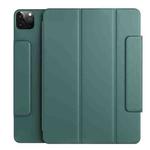 For iPad Pro 12.9 2021 / 2020 Benks Magnetic Horizontal Flip PU Leather Tablet Case with Holder & Sleep / Wake-up Function & Pen Bucket(Dark Green)