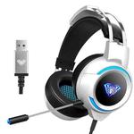 AULA G91 7.1 Channel USB LED Gaming Headset with Mic(White)