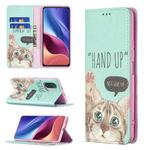 For Xiaomi Mi 11i / Poco F3 / Redmi K40 Colored Drawing Pattern Invisible Magnetic Horizontal Flip PU Leather Case with Holder & Card Slots & Wallet(Cat)