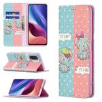 For Xiaomi Mi 11i / Poco F3 / Redmi K40 Colored Drawing Pattern Invisible Magnetic Horizontal Flip PU Leather Case with Holder & Card Slots & Wallet(Elephant)