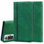 For Xiaomi Redmi Note 10 Pro Frosted Business Magnetic Horizontal Flip PU Leather Case with Holder & Card Slot & Lanyard(Green)