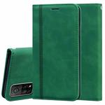 For Xiaomi Mi 10T Pro 5G Frosted Business Magnetic Horizontal Flip PU Leather Case with Holder & Card Slot & Lanyard(Green)