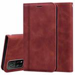 For Xiaomi Mi 10T Pro 5G Frosted Business Magnetic Horizontal Flip PU Leather Case with Holder & Card Slot & Lanyard(Brown)