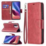 For Xiaomi Mi 11i / Poco F3 / Redmi K40 Retro Lambskin Texture Pure Color Horizontal Flip PU Leather Case with Holder & Card Slots & Wallet & Lanyard(Red)