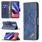 For Xiaomi Mi 11i / Poco F3 / Redmi K40 Matching Color Crocodile Texture Horizontal Flip PU Leather Case with Wallet & Holder & Card Slots(Blue)