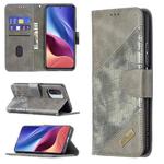 For Xiaomi Mi 11i / Poco F3 / Redmi K40 Matching Color Crocodile Texture Horizontal Flip PU Leather Case with Wallet & Holder & Card Slots(Gray)