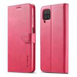 For Samsung Galaxy F62 / M62 LC.IMEEKE Calf Texture Horizontal Flip Leather Case with Holder & Card Slots & Wallet(Red)