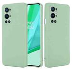 For OnePlus 9 Pro Solid Color Liquid Silicone Dropproof Full Coverage Protective Case(Green)