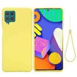 For Samsung Galaxy F62 / M62 Solid Color Liquid Silicone Dropproof Full Coverage Protective Case(Yellow)