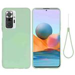 For Xiaomi Redmi Note 10 Pro Max Solid Color Liquid Silicone Dropproof Full Coverage Protective Case(Green)