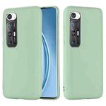 For Xiaomi Mi 10S Solid Color Liquid Silicone Dropproof Full Coverage Protective Case(Green)