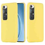 For Xiaomi Mi 10S Solid Color Liquid Silicone Dropproof Full Coverage Protective Case(Yellow)