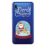 For Galaxy  A10 Trendy Cute Christmas Patterned Clear TPU Protective Case(Crystal Ball)