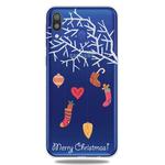 For Galaxy A30 Trendy Cute Christmas Patterned Clear TPU Protective Case(White Tree Gift)