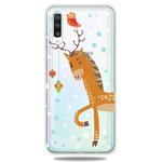 For Galaxy A70 Trendy Cute Christmas Patterned Clear TPU Protective Case(Big Deer)