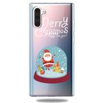 For Galaxy Note10 Trendy Cute Christmas Patterned Clear TPU Protective Case(Crystal Ball)
