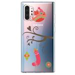 For Galaxy Note10 Pro Trendy Cute Christmas Patterned Clear TPU Protective Case(Gift Bird)