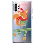 For Galaxy Note10 Pro Trendy Cute Christmas Patterned Clear TPU Protective Case(Fox)