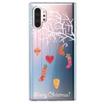 For Galaxy Note10 Pro Trendy Cute Christmas Patterned Clear TPU Protective Case(White Tree Gift)