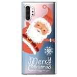 For Galaxy Note10 Pro Trendy Cute Christmas Patterned Clear TPU Protective Case(Big Santa)