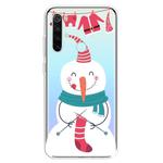For Xiaomi Redmi Note 8 Trendy Cute Christmas Patterned Clear TPU Protective Case(Sock Snowman)