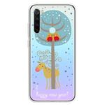 For Xiaomi Redmi Note 8 Trendy Cute Christmas Patterned Clear TPU Protective Case(Couple Bird Deer)