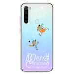 For Xiaomi Redmi Note 8 Trendy Cute Christmas Patterned Clear TPU Protective Case(Ski Bird)