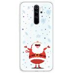 For Xiaomi Redmi Note 8 Pro Trendy Cute Christmas Patterned Clear TPU Protective Case(Santa Claus)
