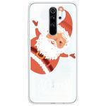 For Xiaomi Redmi Note 8 Pro Trendy Cute Christmas Patterned Clear TPU Protective Case(Big Santa)