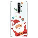 For Xiaomi Redmi Note 8 Pro Trendy Cute Christmas Patterned Clear TPU Protective Case(Ball Santa)