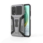 For Xiaomi Mi 10T 5G / 10T Pro 5G War Chariot Series Armor All-inclusive Shockproof PC + TPU Protective Case with Invisible Holder(Gray)
