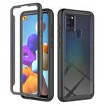 For Samsung Galaxy A21s Starry Sky Full Body Hybrid Shockproof Phone Case(Black)