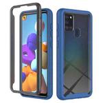For Samsung Galaxy A21s Starry Sky Full Body Hybrid Shockproof Phone Case(Royal Blue)