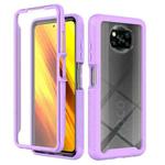 For Xiaomi Poco X3 NFC Starry Sky Full Body Hybrid Shockproof Phone Case(Light Purple)