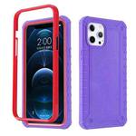 For iPhone 12 mini Diamond Texture 360 Degree All-inclusive Shockproof Skidproof TPU Case (Purple)