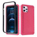 For iPhone 12 / 12 Pro Diamond Texture 360 Degree All-inclusive Shockproof Skidproof TPU Case(Red)