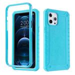 For iPhone 12 / 12 Pro Diamond Texture 360 Degree All-inclusive Shockproof Skidproof TPU Case(Sky Blue)