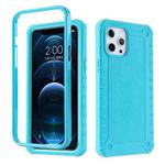 For iPhone 12 Pro Max Diamond Texture 360 Degree All-inclusive Shockproof Skidproof TPU Case(Sky Blue)