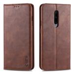 For OnePlus 7 Pro AZNS Retro Texture Magnetic Horizontal Flip PU Leather Case with Holder & Card Slots & Photo Frame(Brown)