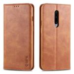 For OnePlus 7 Pro AZNS Retro Texture Magnetic Horizontal Flip PU Leather Case with Holder & Card Slots & Photo Frame(Yellow)